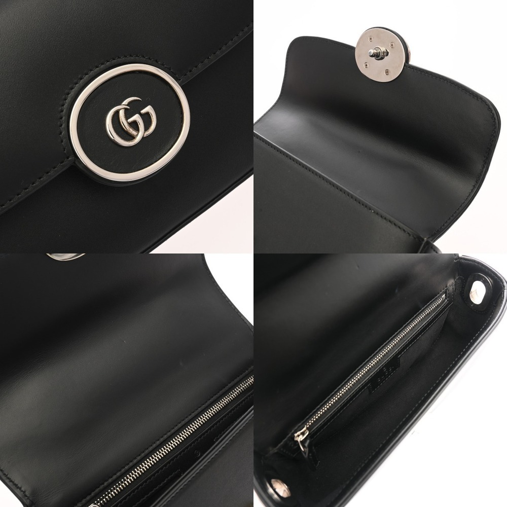 Gucci Bag GG Double Black Shoulder Leather - Picture 9 of 10